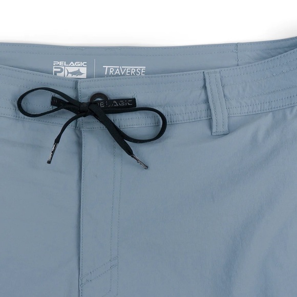 Pelagic® 𓆝 Traverse 21” Outseam Water Repellant Fishing Shorts 𓆝 Slate Blue 38 - Picture 2 of 16